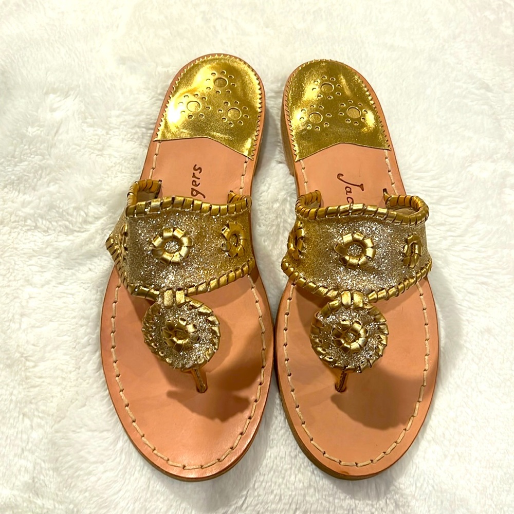 Gold sparkle Jack Rogers sandals - New in box